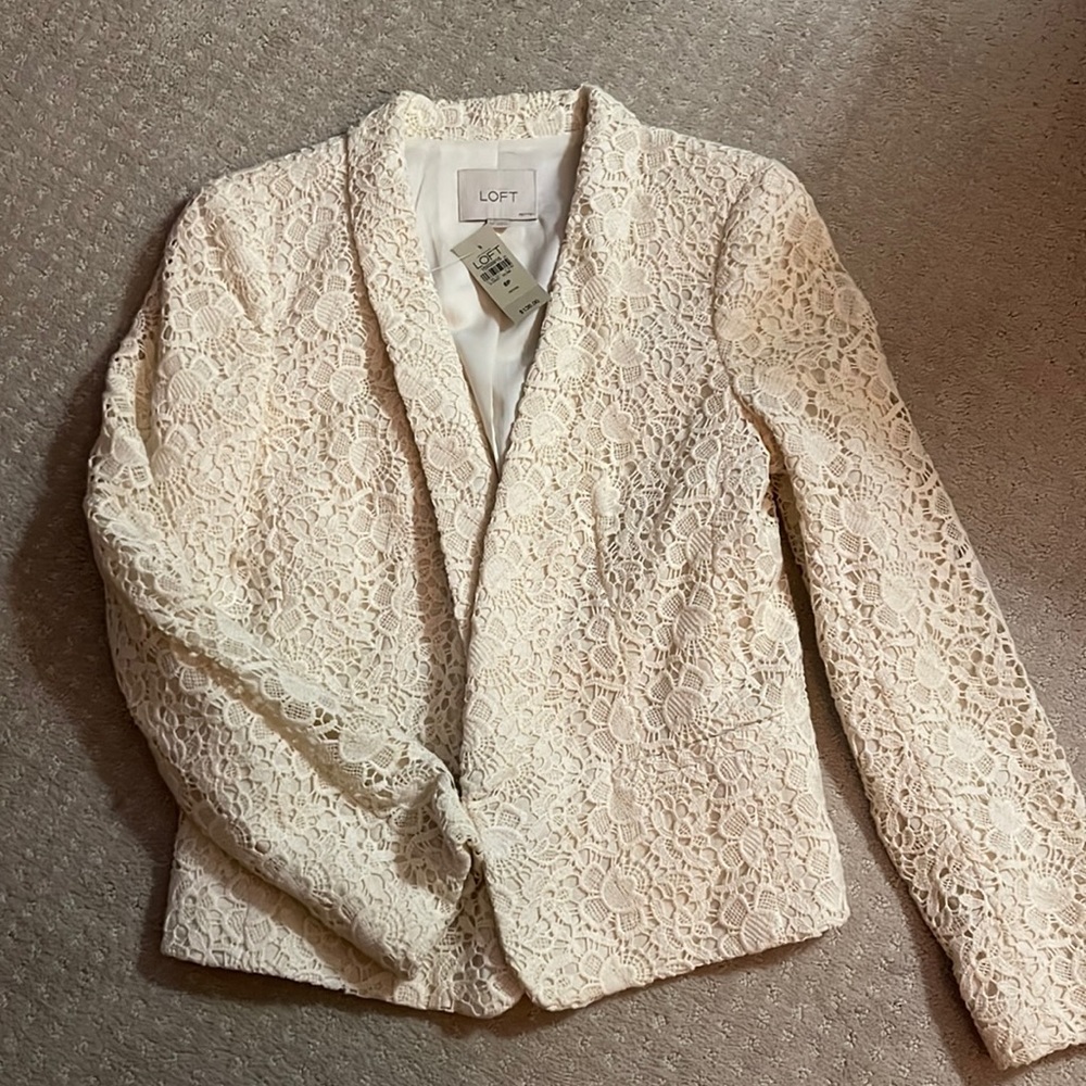 LOFT NWT Lace Blazer Sz 6P
